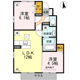セゾン静【1階】の間取り