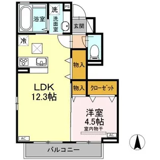 ヴィレッタ B棟【1階】の間取り
