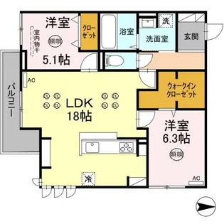BASE29 西高松【3階】の間取り