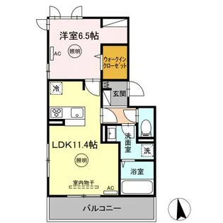ボヌールK【2階】の間取り