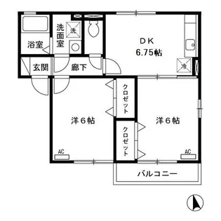 グランモア泉南【2階】の間取り