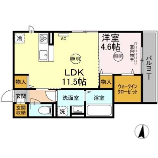 D-Resena 江平中町【3階】の間取り