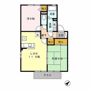 ビューテラス谷口【1階】の間取り