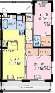 サンテラス・TUTOMI【4階】の間取り