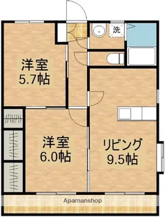 めぞん鳥子【201号室】の間取り