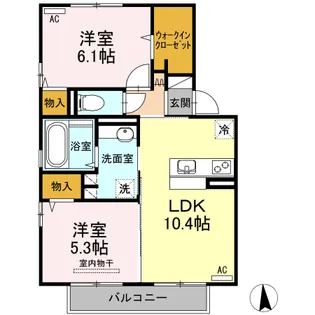 オーキッド マル II棟【2階】の間取り