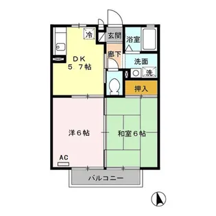 ブリーズ日高【101号室】の間取り