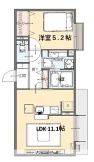 エスポワールタカムラⅡ【101号室】の間取り