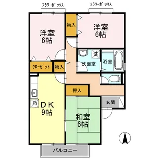 池田ファミリーゼーション B棟【1階】の間取り