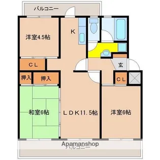 サルヴァトーレ祇園3号棟【2階】の間取り