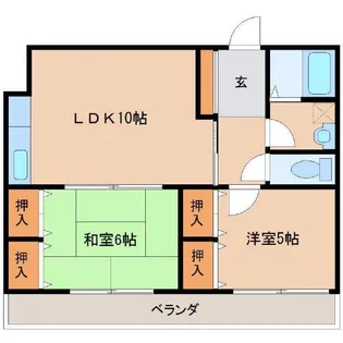 コーポJUN21【402号室】の間取り