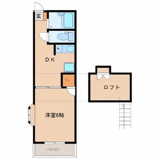 パレス吉村【1階】の間取り