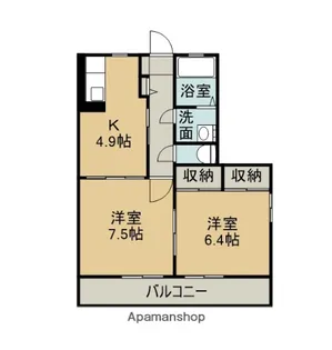 カメリアタウン壱番館【1階】の間取り