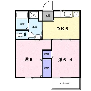 サンテラス窪 B【2階】の間取り