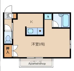 セレニティ川添A棟【207号室】の間取り