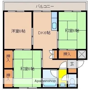 FⅡヴィラ【4階】の間取り