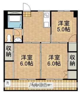 共栄ハイツ青葉【302号室】の間取り