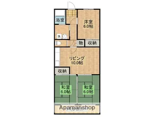 青南ハイツ【203号室】の間取り