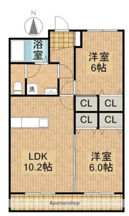 カーサフェリーチェ【301号室】の間取り