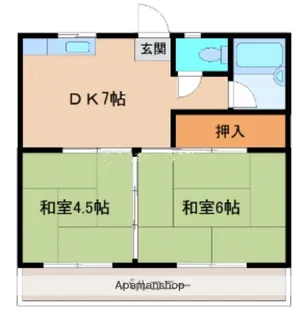 コーポかわの【202号室】の間取り