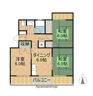 ニューライフ新別府【302号室】の間取り