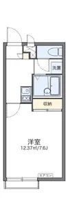 レオパレスリバーサイド下北【2階】の間取り