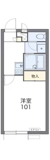 レオパレス浜川田【1階】の間取り