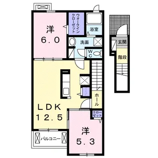 インペリアル リバー Ⅱ【2階】の間取り