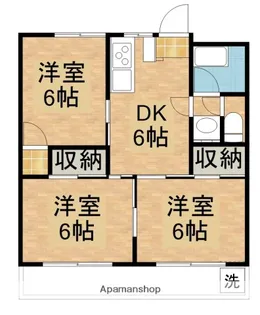 コーポラス川添【3階】の間取り
