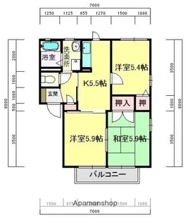 フレグランス吉村【1階】の間取り