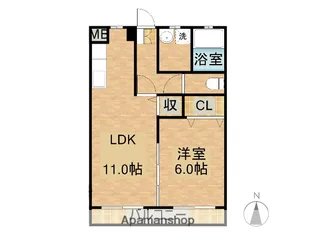 フォンティーヌⅢ【2階】の間取り