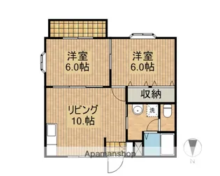 サンシャインOKA【203号室】の間取り