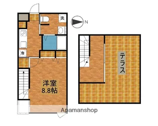 AKHA2【303号室】の間取り
