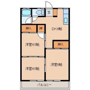 第5メゾン半九【2階】の間取り
