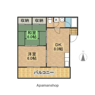 シルキーハイツ【202号室】の間取り