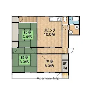 ヴァンベール大塚【201号室】の間取り