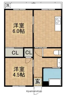 サニーコート恒久【203号室】の間取り