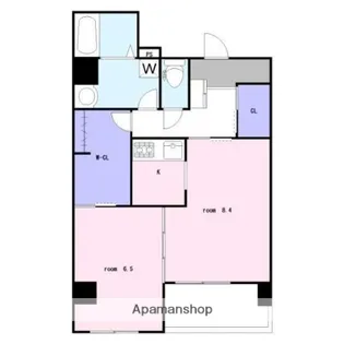 KO OLINA SHIOMI【903号室】の間取り