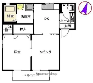 ディアスYK A【201号室】の間取り