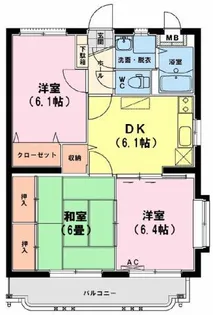 3DKの間取り画像