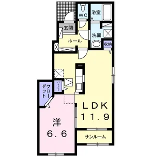 ゴーズ ハイツ【1階】の間取り