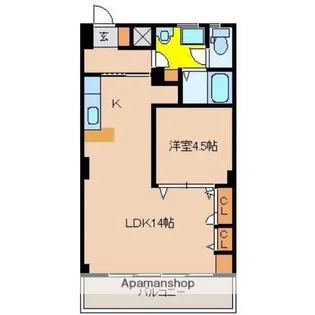 クイーンズパレスキヨスエ【207号室】の間取り