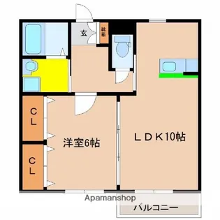 エスペランサKOBE【205号室】の間取り