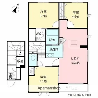 カーサレガーロ【2階】の間取り