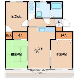 サンライフ永楽【1階】の間取り