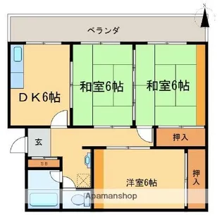 崎原第1マンション【2階】の間取り