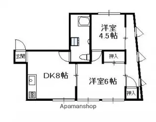 WINSHOME橘Ⅱ【401号室】の間取り