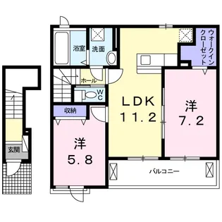 プレッソ・フランⅡ【202号室】の間取り
