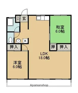 崎原第3マンション【353号室】の間取り