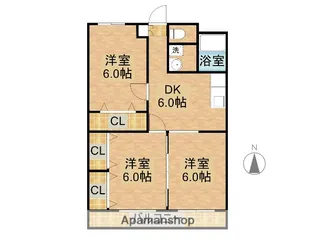 マンションM・K【402号室】の間取り